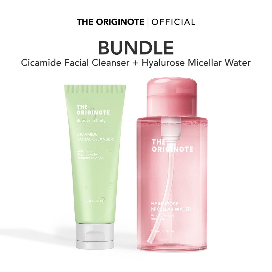 Cleanser Bundle-Cicamide Facial Cleanser dan Hyalurose Micellar Water