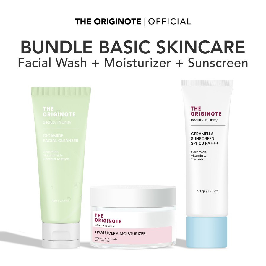 The Originote Bundle Basic Skincare - Face Wash+Moisturizer+Sunscreen